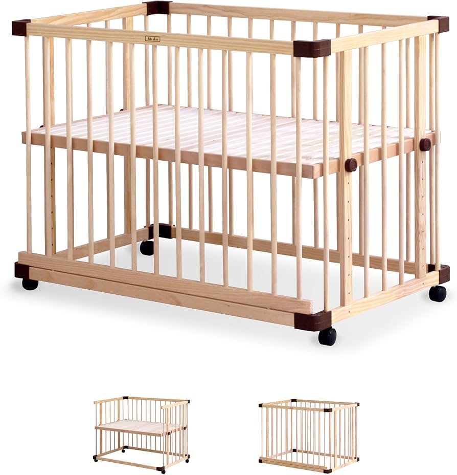 Amazon.co.jp: farska(ファルスカ) ベビーベッド 兼 ベビーサークル