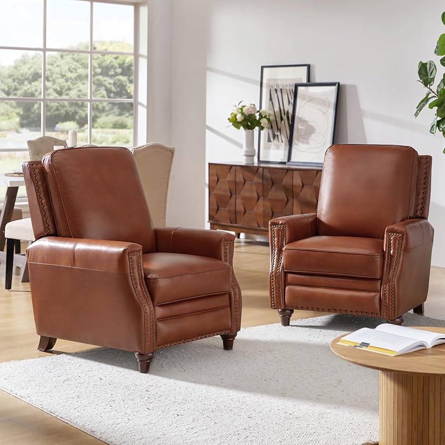 Amazon.com: HULALA HOME Genuine Leather Recliner Chair, Classic
