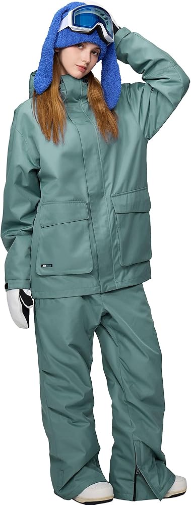 Amazon.co.jp: [アッシュグリーム] スノーボードウェア 上下セット 耐