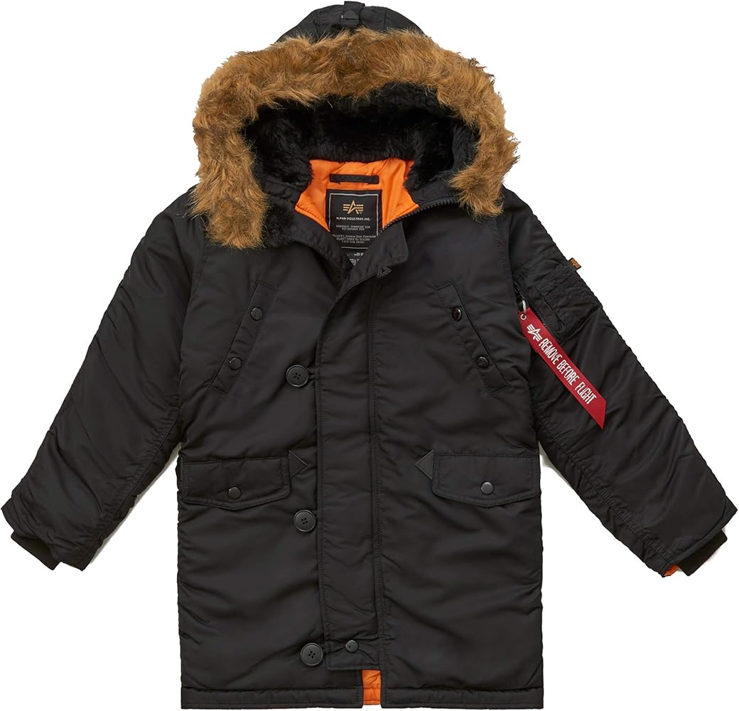 Amazon.com: Alpha Industries Boys' N-3B Parka (2T, Black