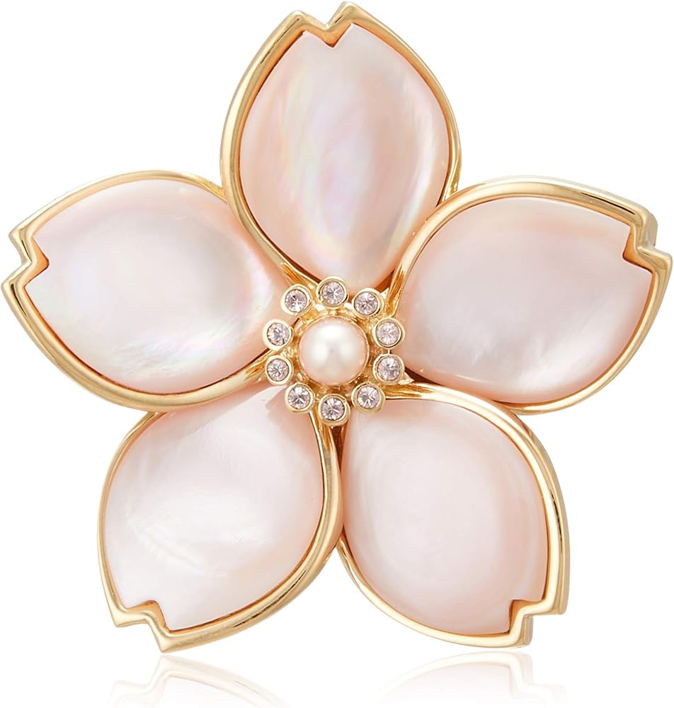 Amazon | [ヴァンドームブティック]シェル 桜 ブローチ VBMV0303 DP