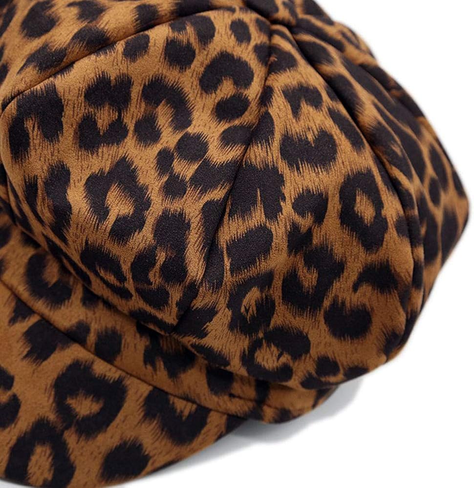 ZLSLZ Women's Retro Leopard Ivy Newsboy Gatsby Cabbie Painter Cap
