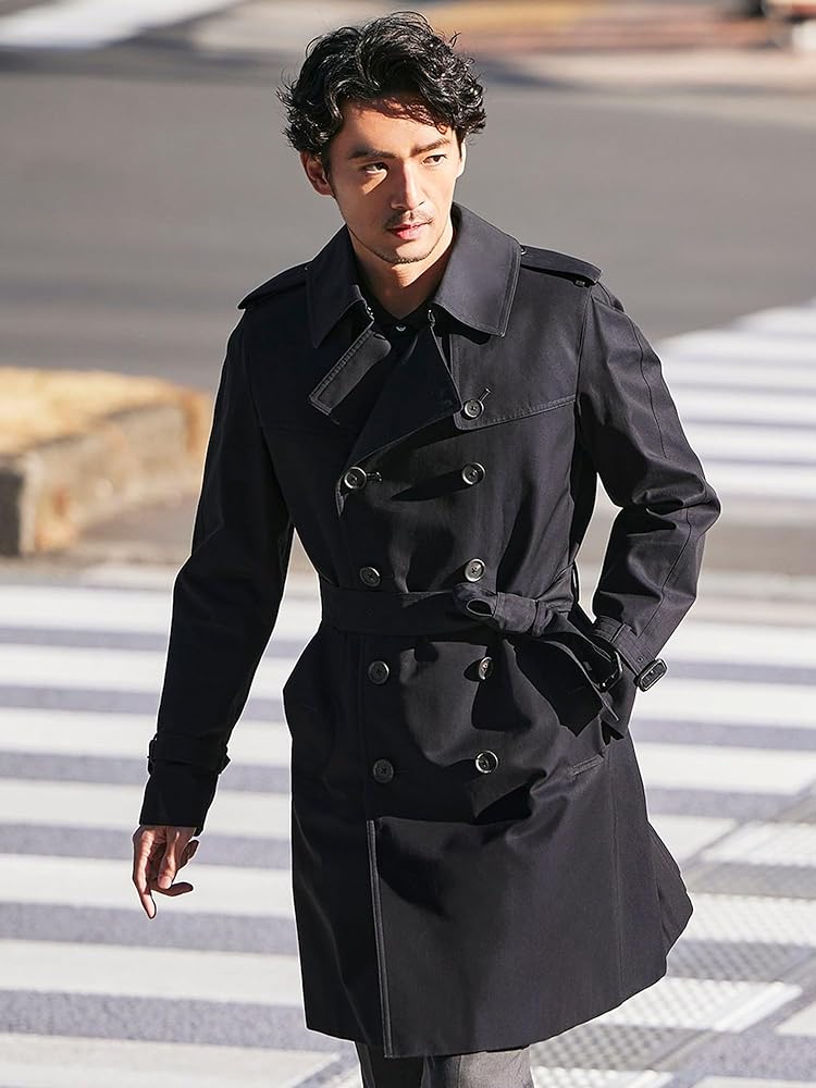 Amazon | [サンヨー] 100年コート＞スタンダードモデル ダブルトレンチ