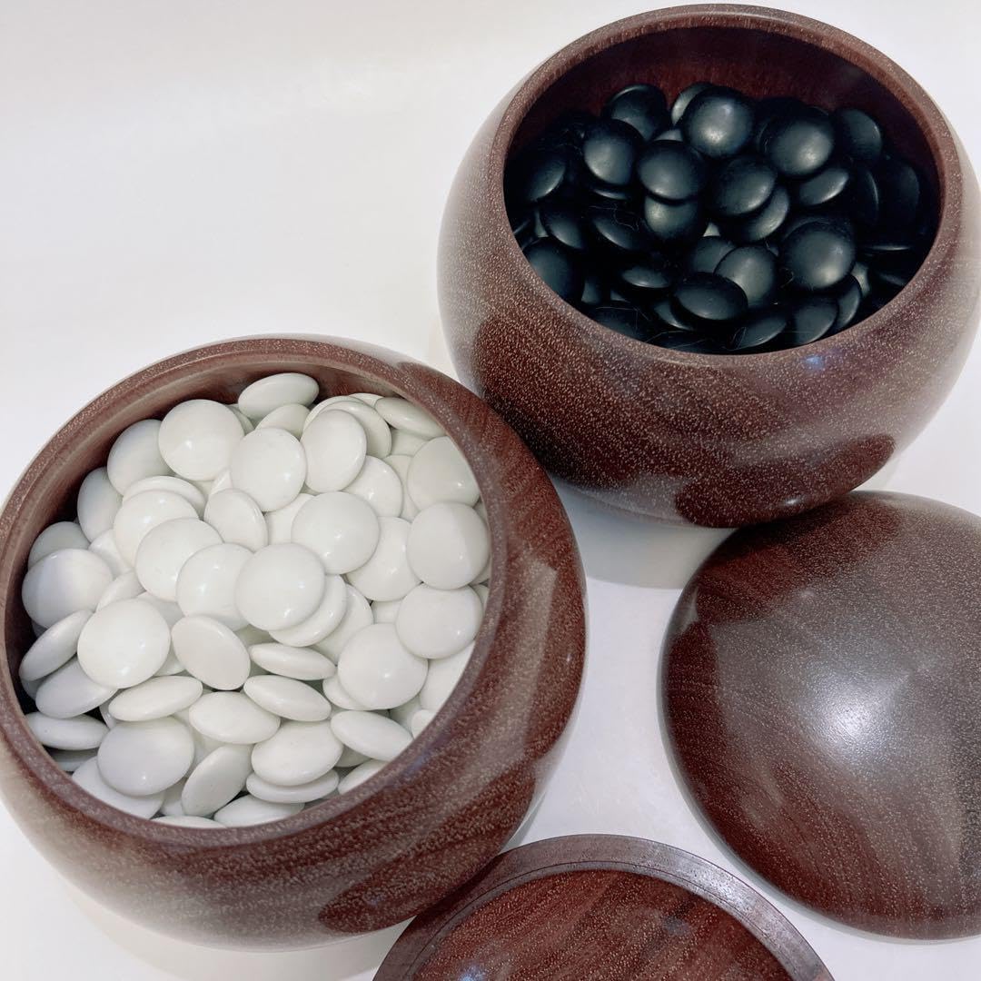 懐志作碁笥 蛤碁石 那智黒石 35~36号 白180個 + 黒179個 囲碁 懐志作