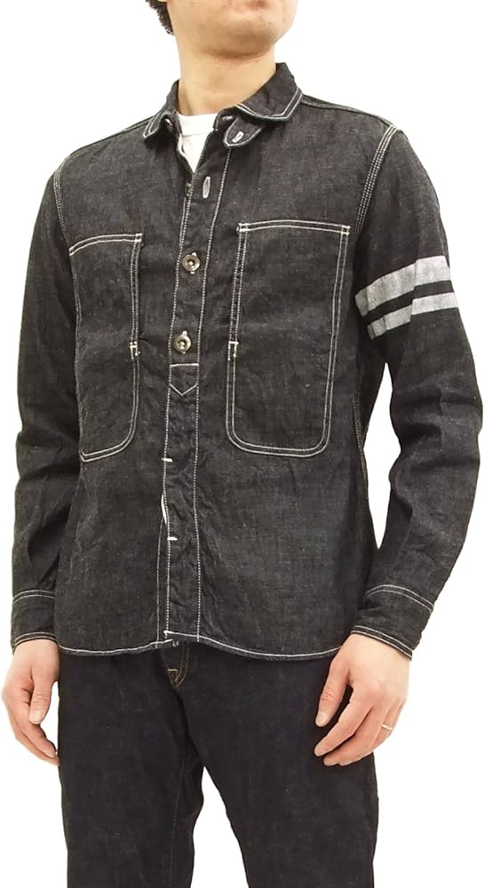 Amazon.co.jp: [桃太郎ジーンズ] SJ191 出陣ジェイルポケットシャツ