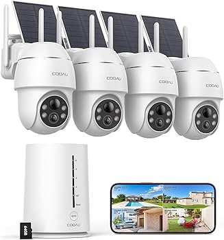Amazon.com : COOAU 4MP Cameras for Home Security, Solar Security
