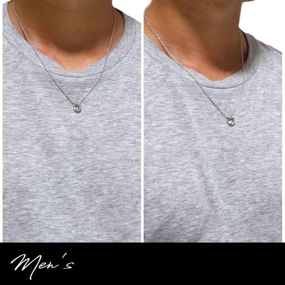 Amazon | [close to me] 誕生石入り ペアネックレス 永遠の愛 Eternal