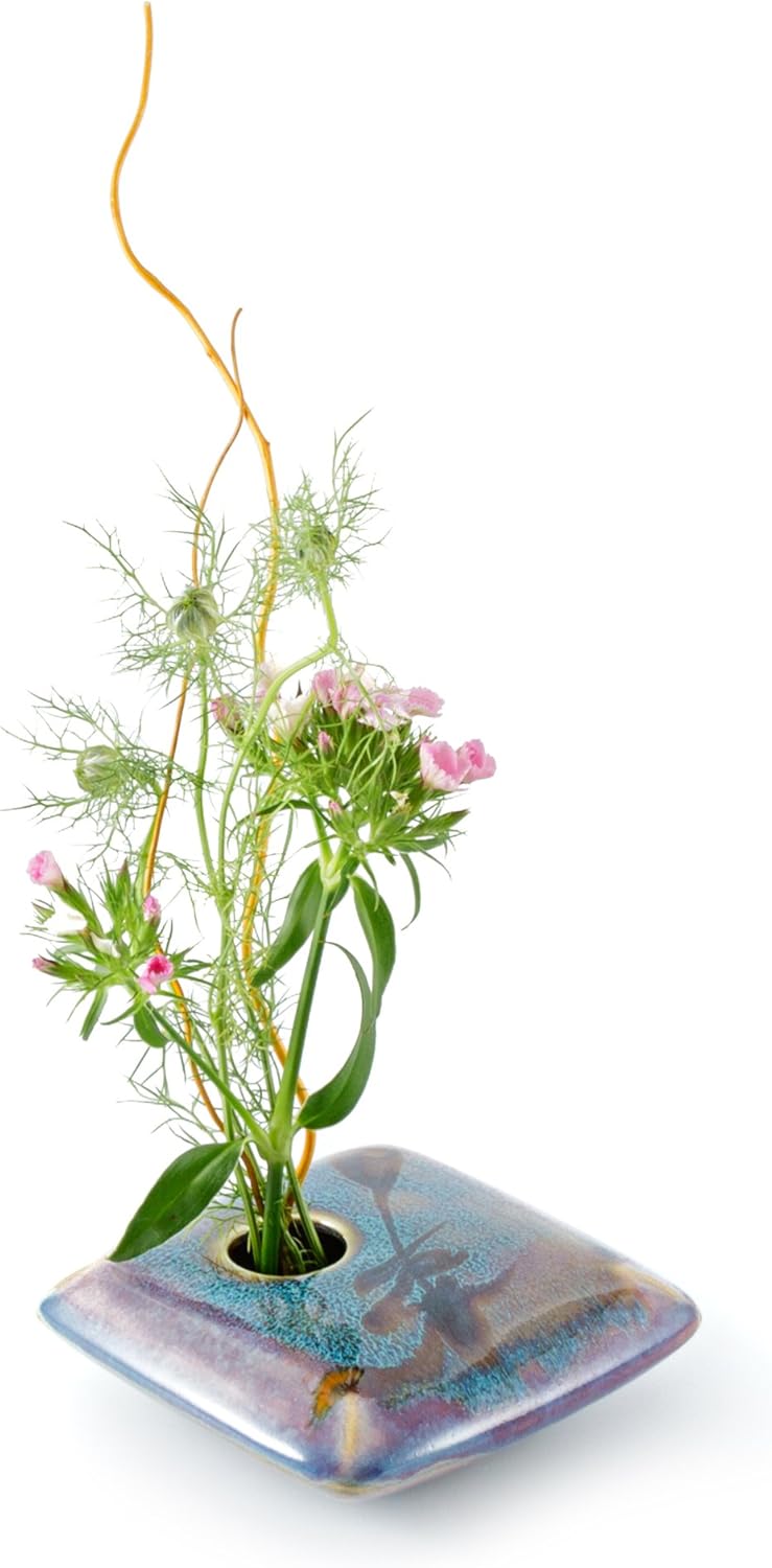 激レア】六代走波作 染錦椿草花あやめぶどう文 つぼ 壺 激レア】六代走