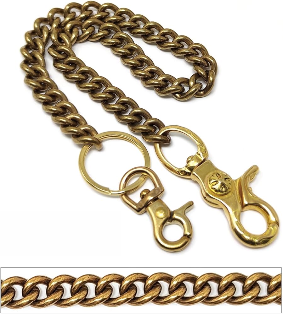 Amazon | H.N.Z ブラスウォレットチェーン 真鍮製 経年変化 オールド