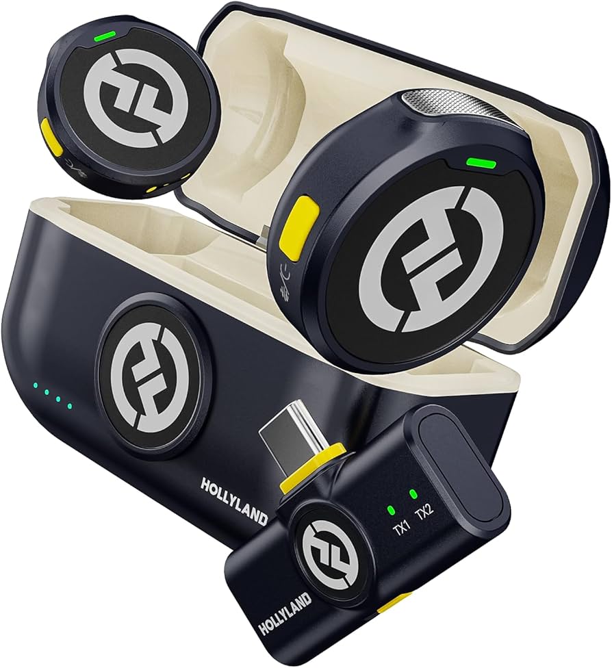 Amazon.co.jp: Hollyland Lark M2 ワイヤレスマイク-ピンマイク USB