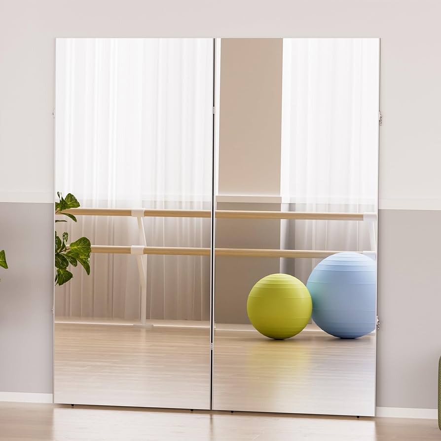 Amazon.co.jp: Lalaspace ダンスミラー 割れない 160cm 360度展開 姿見