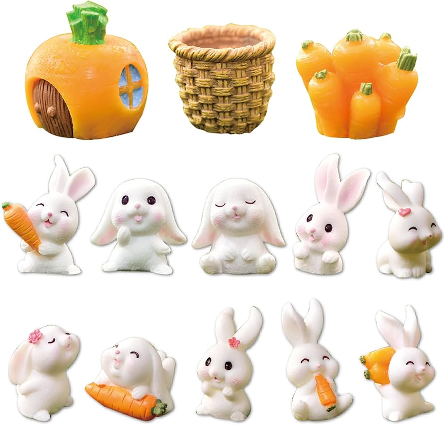 Amazon.co.jp: HAMILO うさぎ フィギュア 置物 オブジェ オーナメント