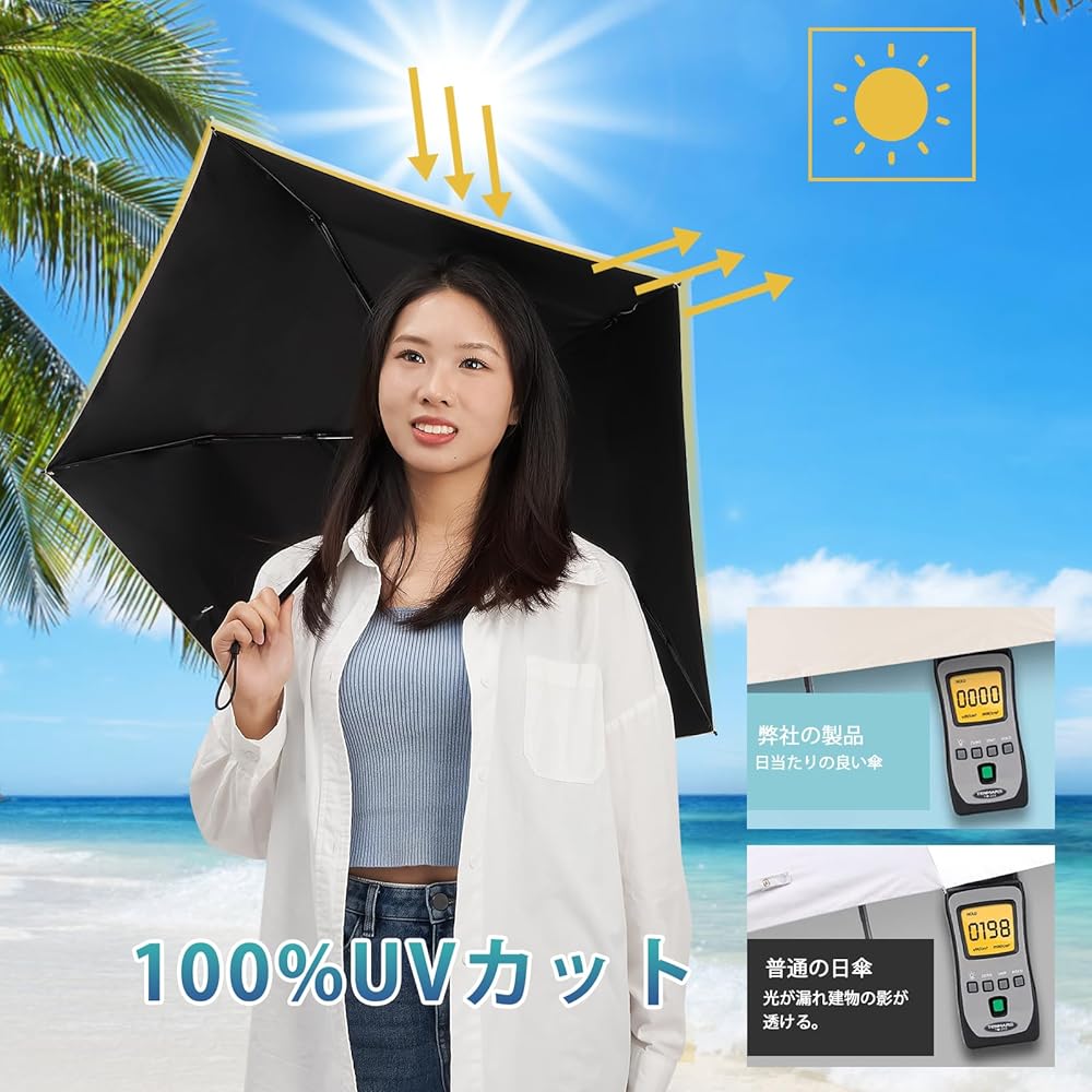Amazon | Adoric 日傘 折りたたみ傘 超軽量 130g UVカット率高 【2024