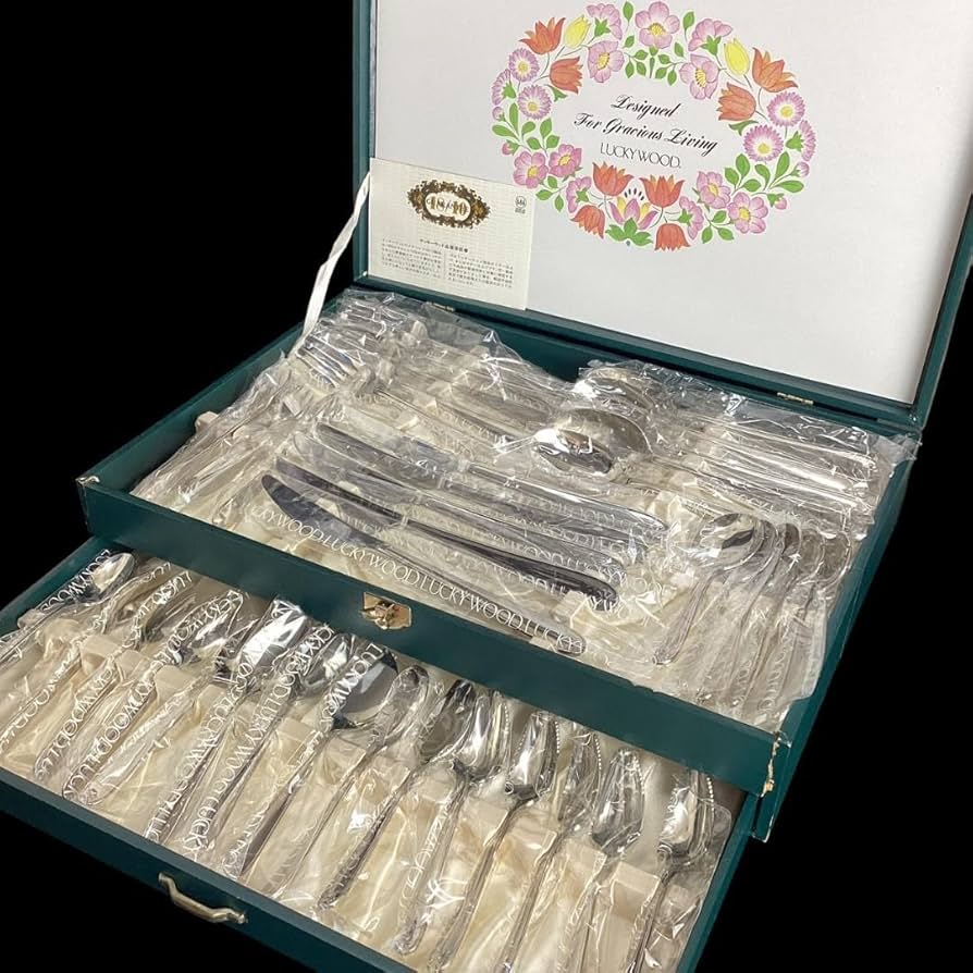 Amazon.co.jp: ラッキーウッド マリエッタ カトラリーセット 40本