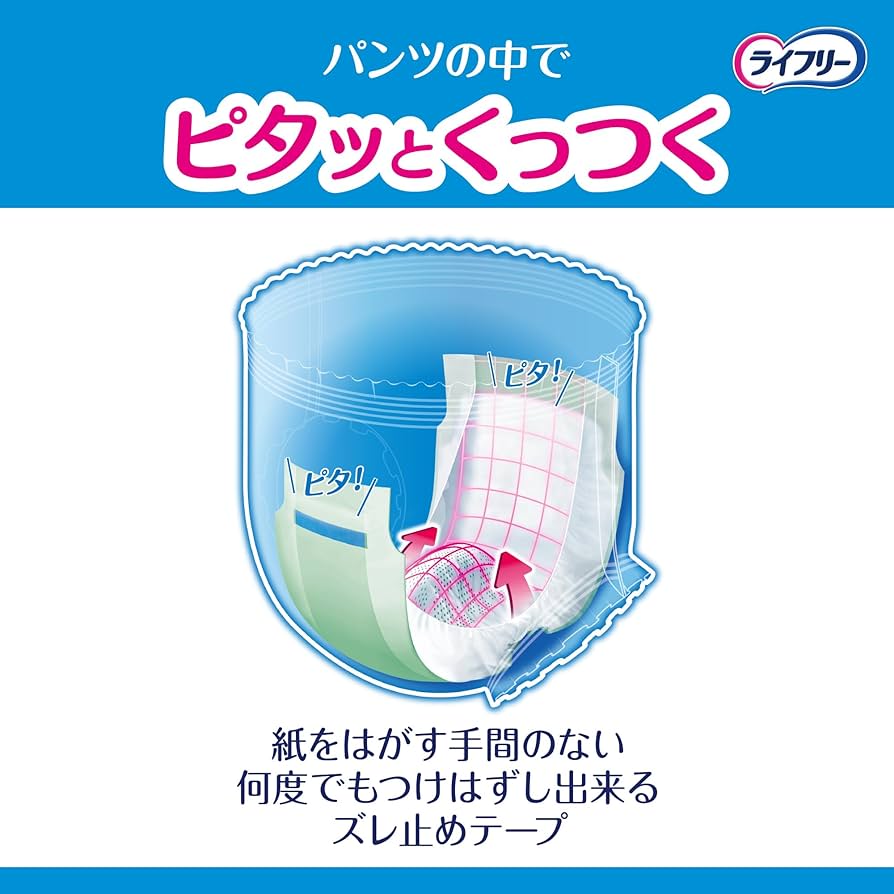 Amazon.co.jp: ライフリー パンツ用尿とりパッド ズレずに安心紙パンツ