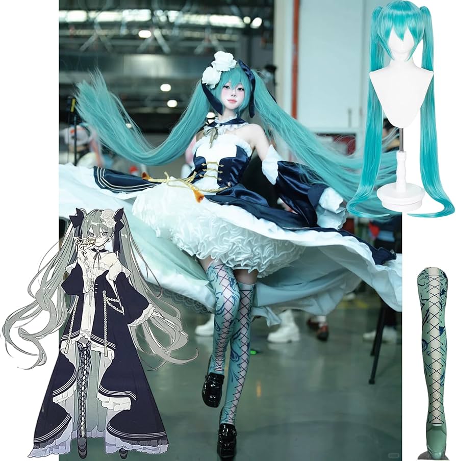Amazon | [Acosdary] 初音ミク コスプレ衣装 ウィッグ/靴下付き MIKU