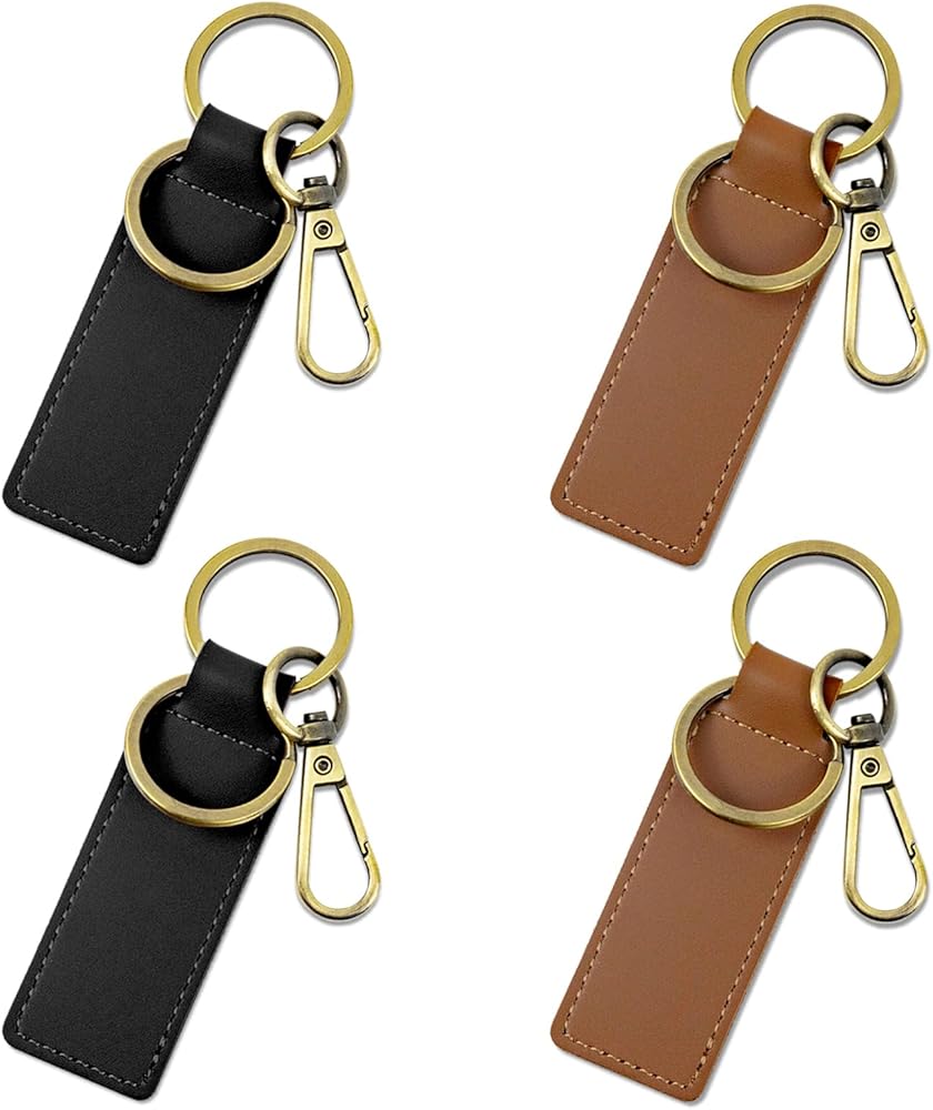 Koceci 4 PCS PU Leather Key Chains Leather Key Ring Car Key Chain