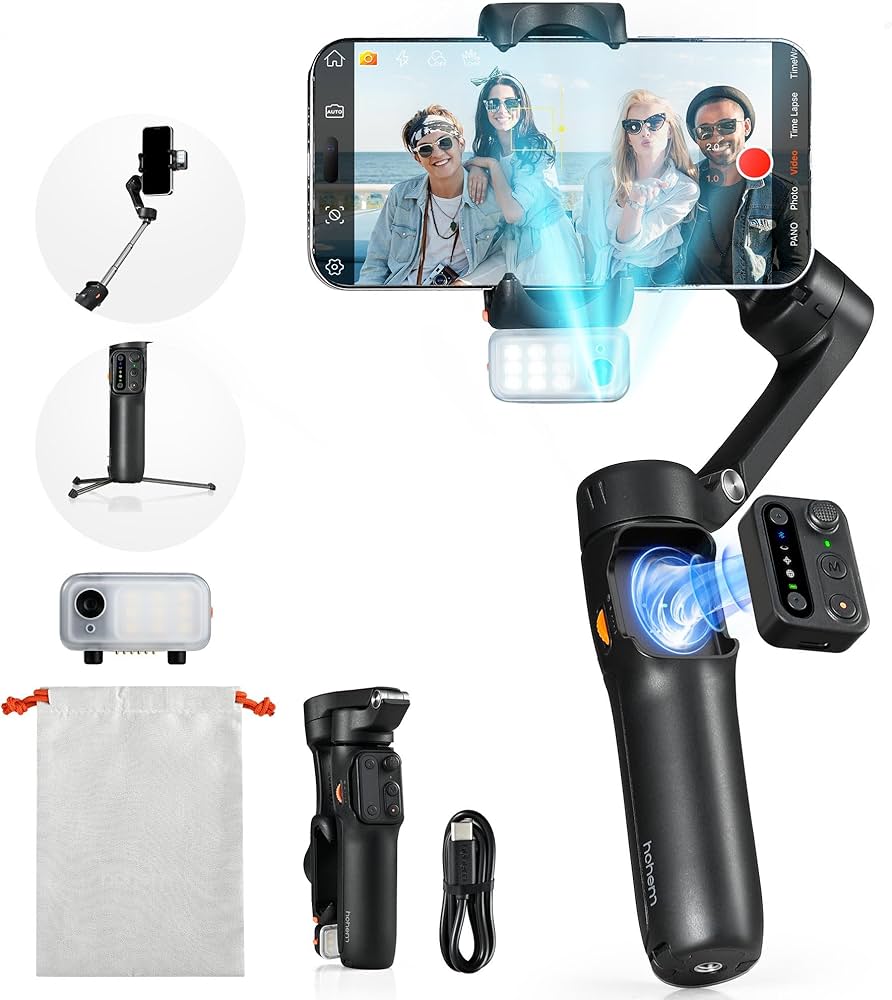 Amazon.com: hohem iSteady V3 Gimbal Stabilizer for iPhone, 3-Axis