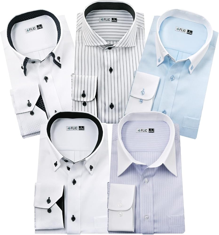 Amazon.co.jp: ワイシャツ 長袖 5枚セット M(80)ノーマル Cセット/flm