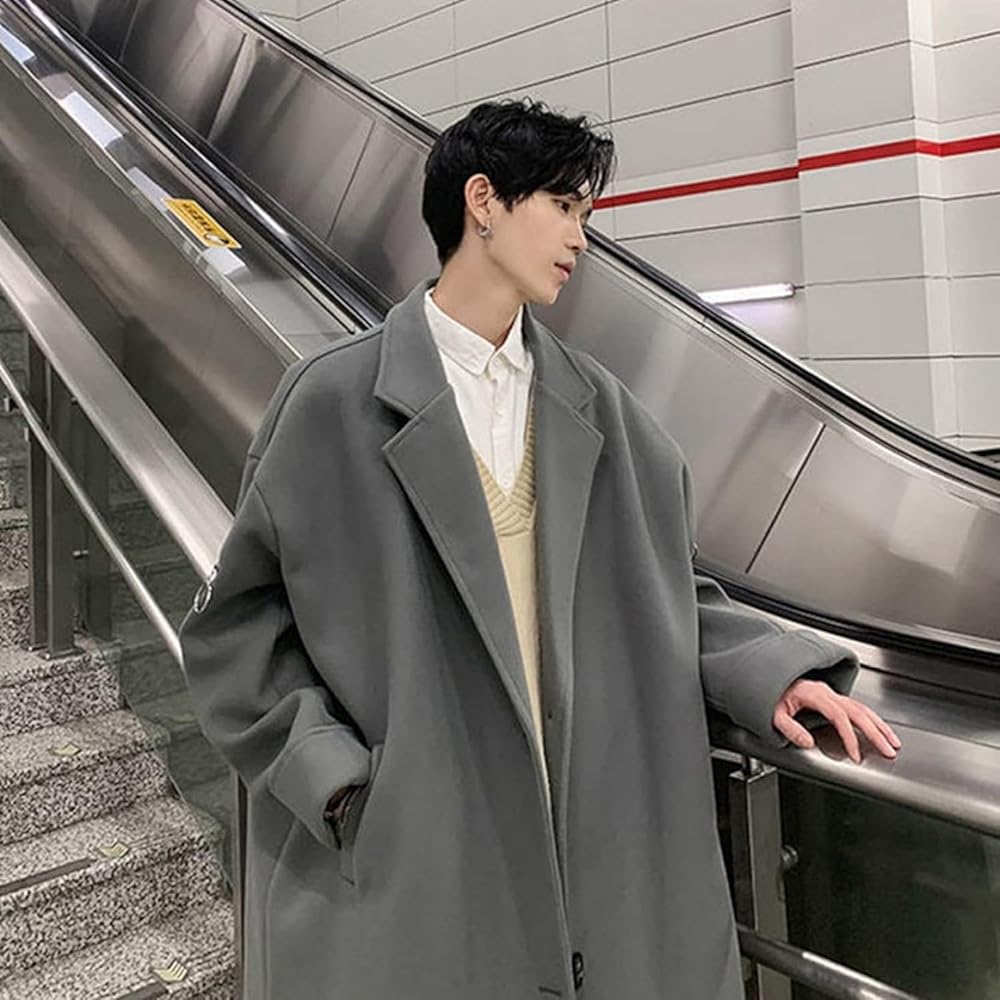 Amazon | [Vic Gray] チェスターコート メンズ ロングコート 冬