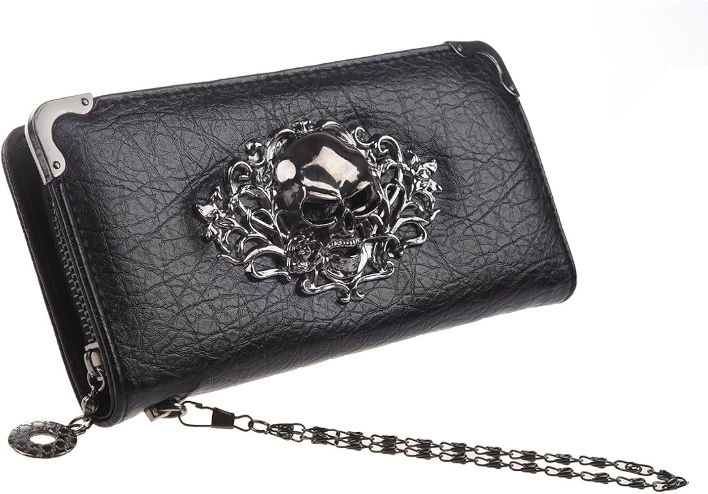 Amazon.com: HOYOFO Skull Wallets for Women Zip Around Clutch with