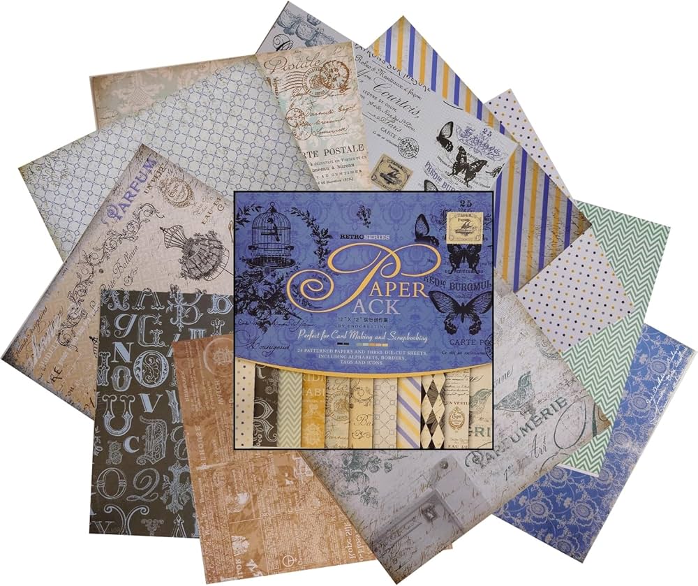 Amazon.co.jp: CAOXIANG 12インチデザインペーパー ジャンクジャーナル