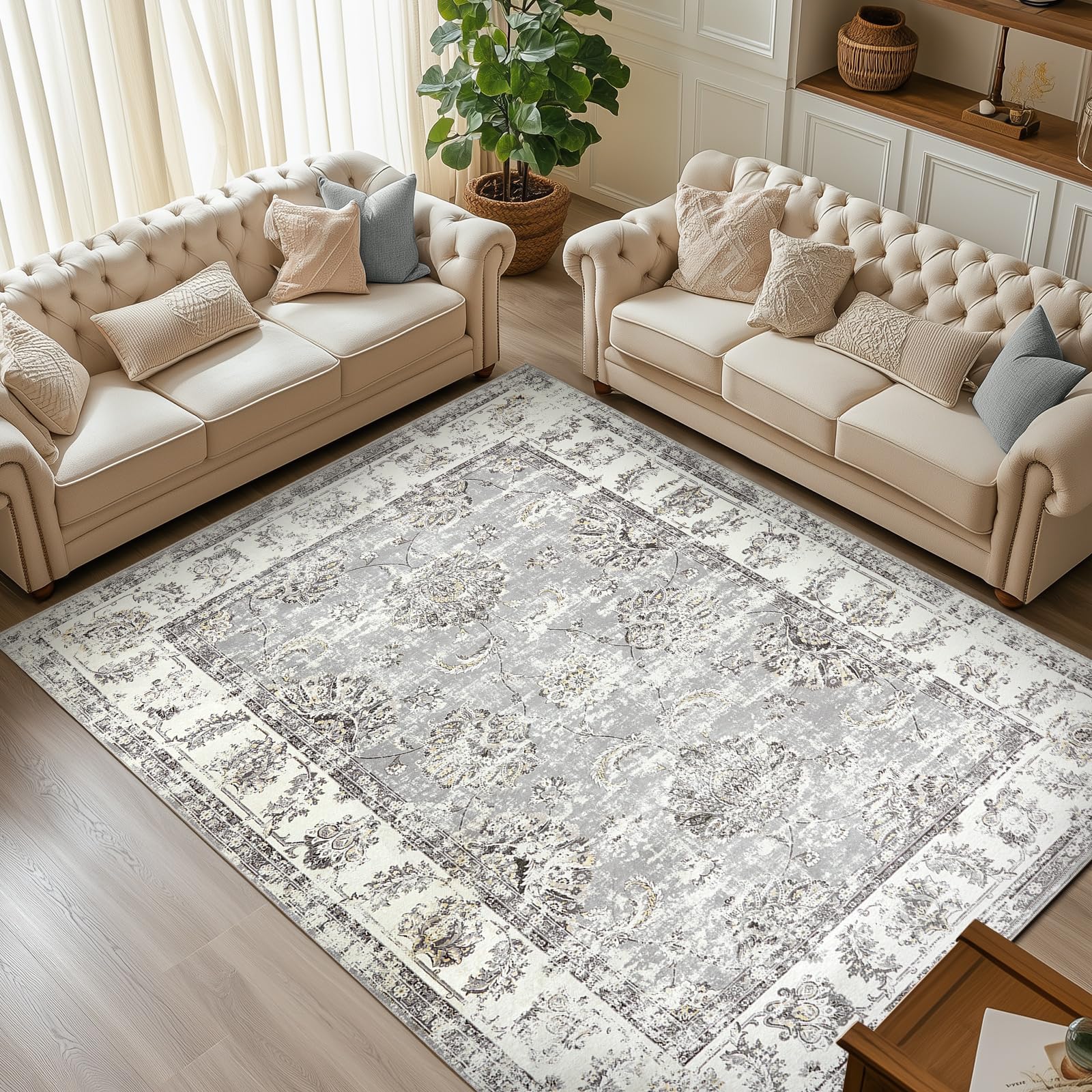 Amazon.com: jinchan Fiora 8x10 Area Rugs for Living Room - Machine