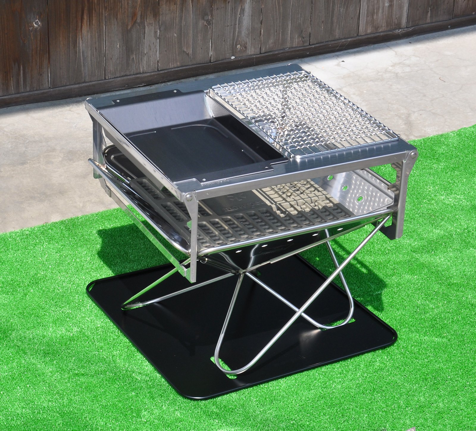 Amazon | snowpeak 焚火台L ハーフ焼網＋ハーフ鉄板 7点セット | Snow