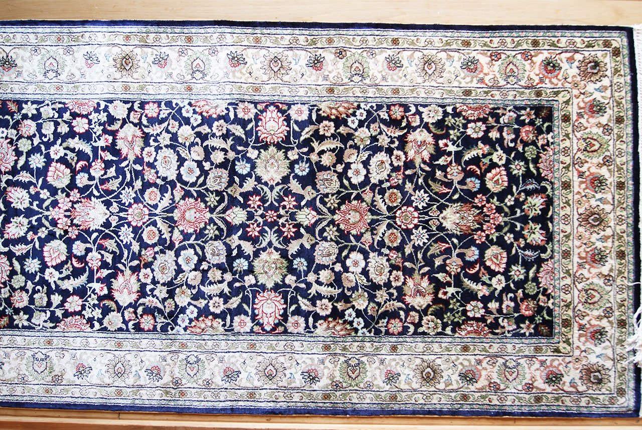 Amazon | 中国シルク 段通 シルク絨毯 花柄模様 敷物 最高級 260段