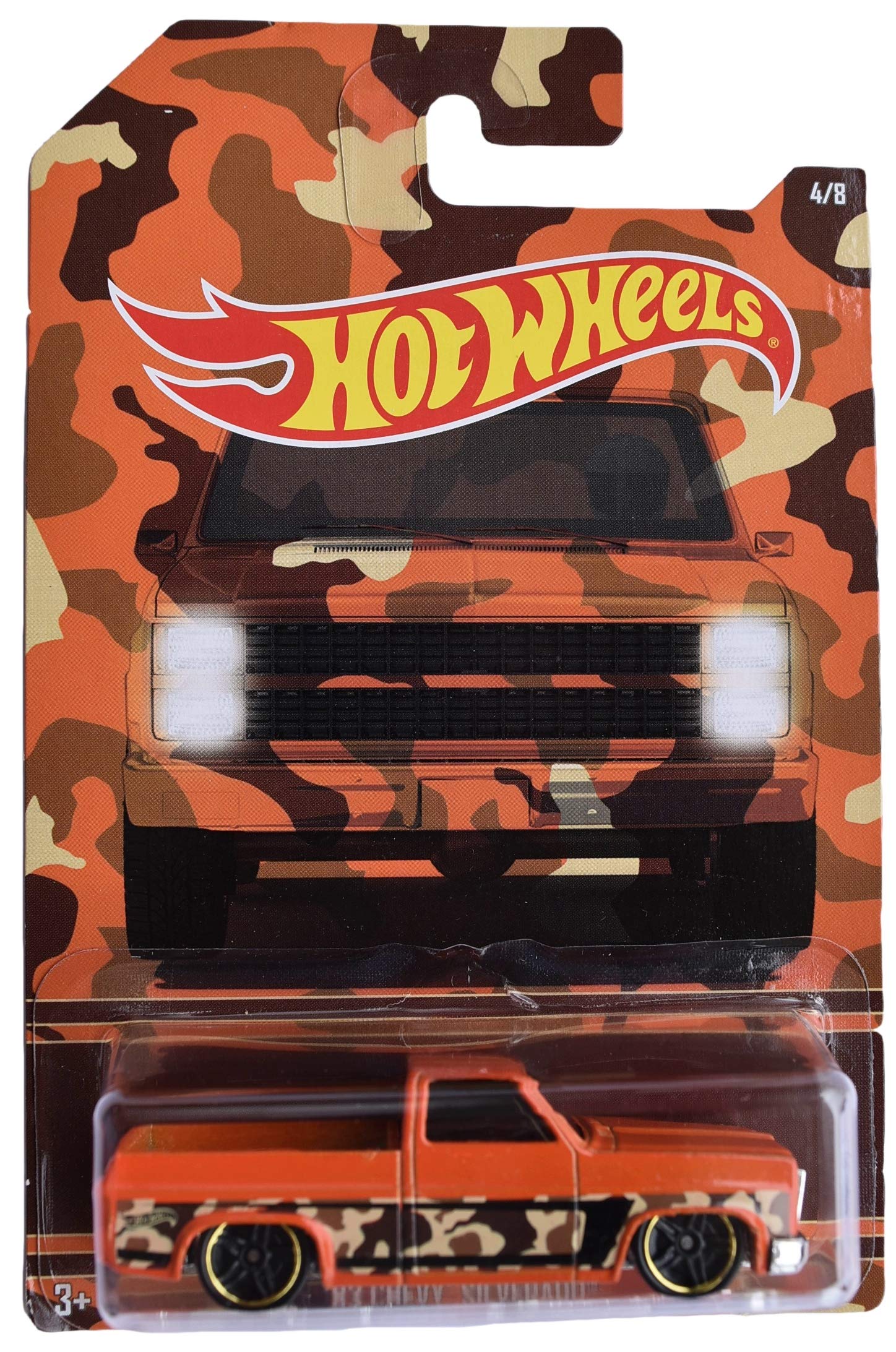 Amazon.com: Hot Wheels '83 Chevy Silverado 4/8, Orange : Toys & Games