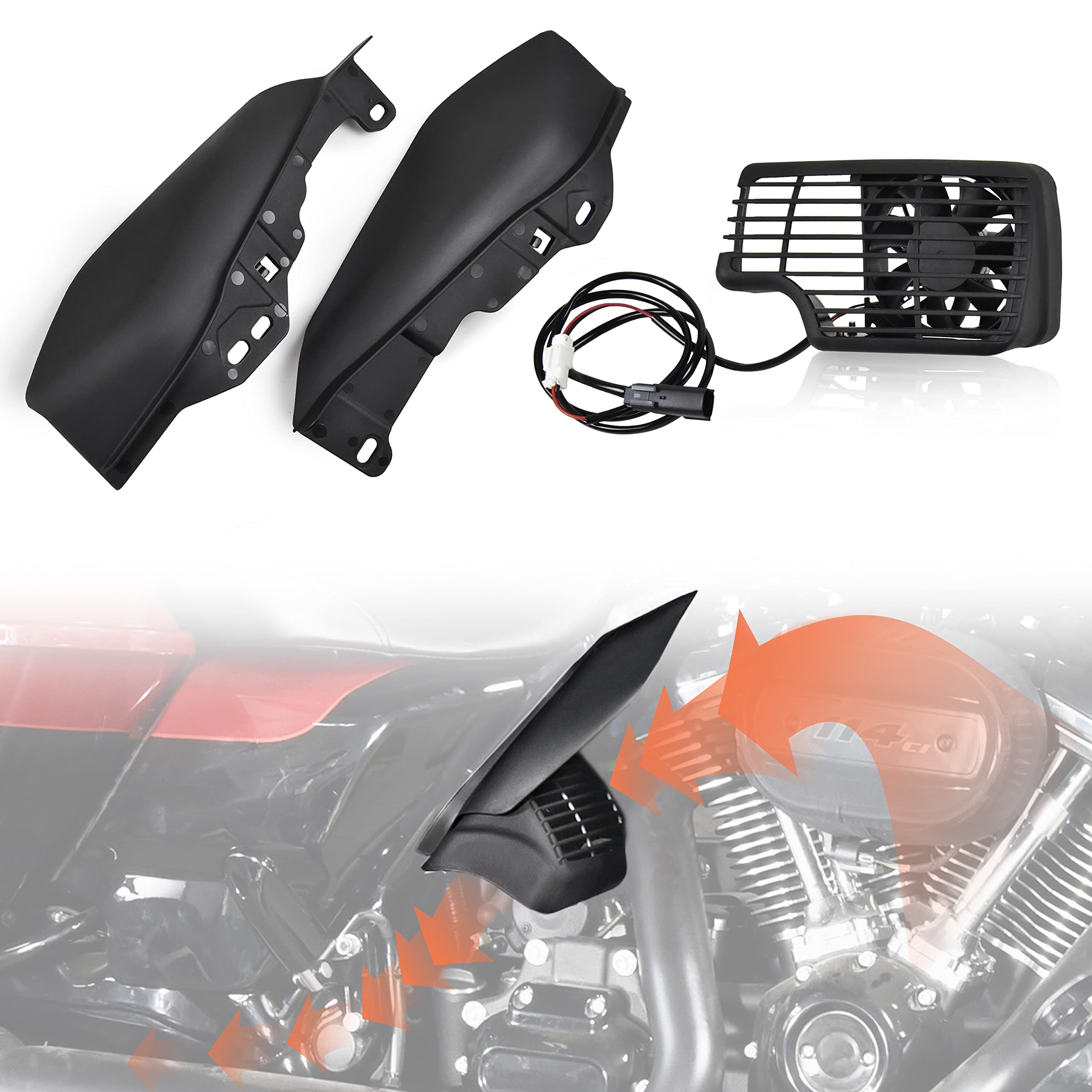 Amazon.com: VEISUTOR CoolFlow Fan for Road Glide, Oil Cooler Fan