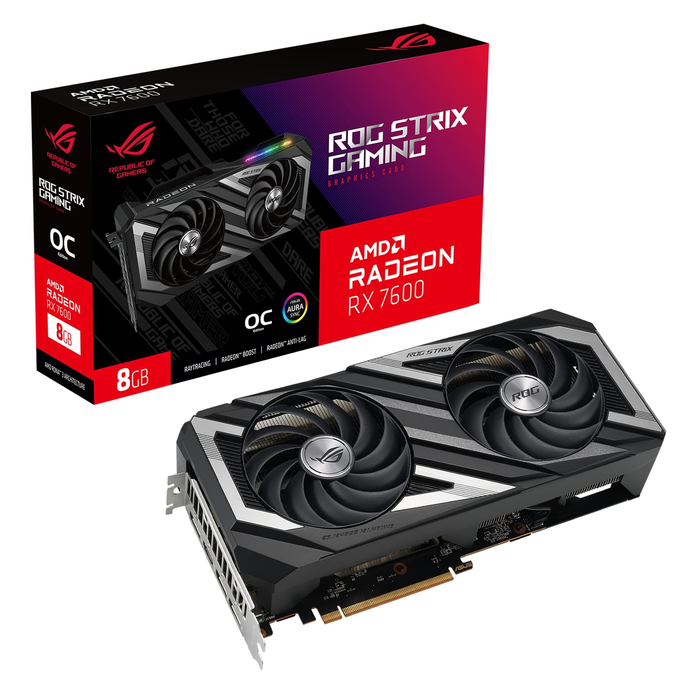 Amazon | ASUS ROG Strix Radeon RX 7600 OC Edition 8GB GDDR6