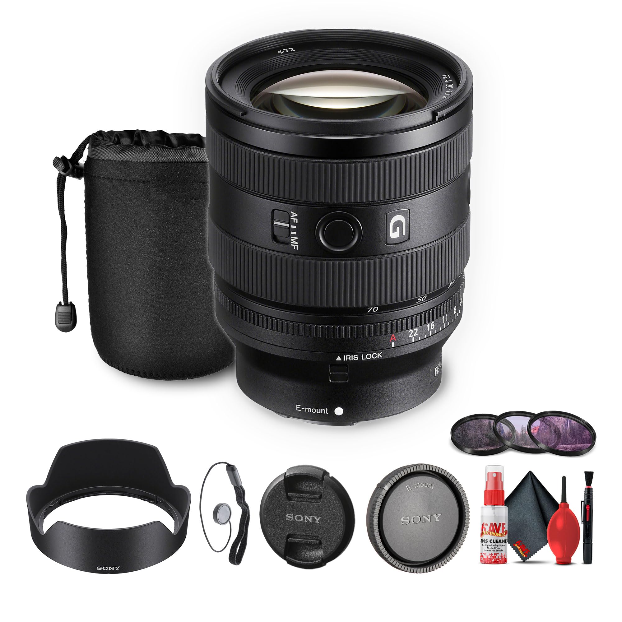 Amazon.com: Sony FE 20-70mm f/4 G Lens (Sony E) (SEL2070G) +