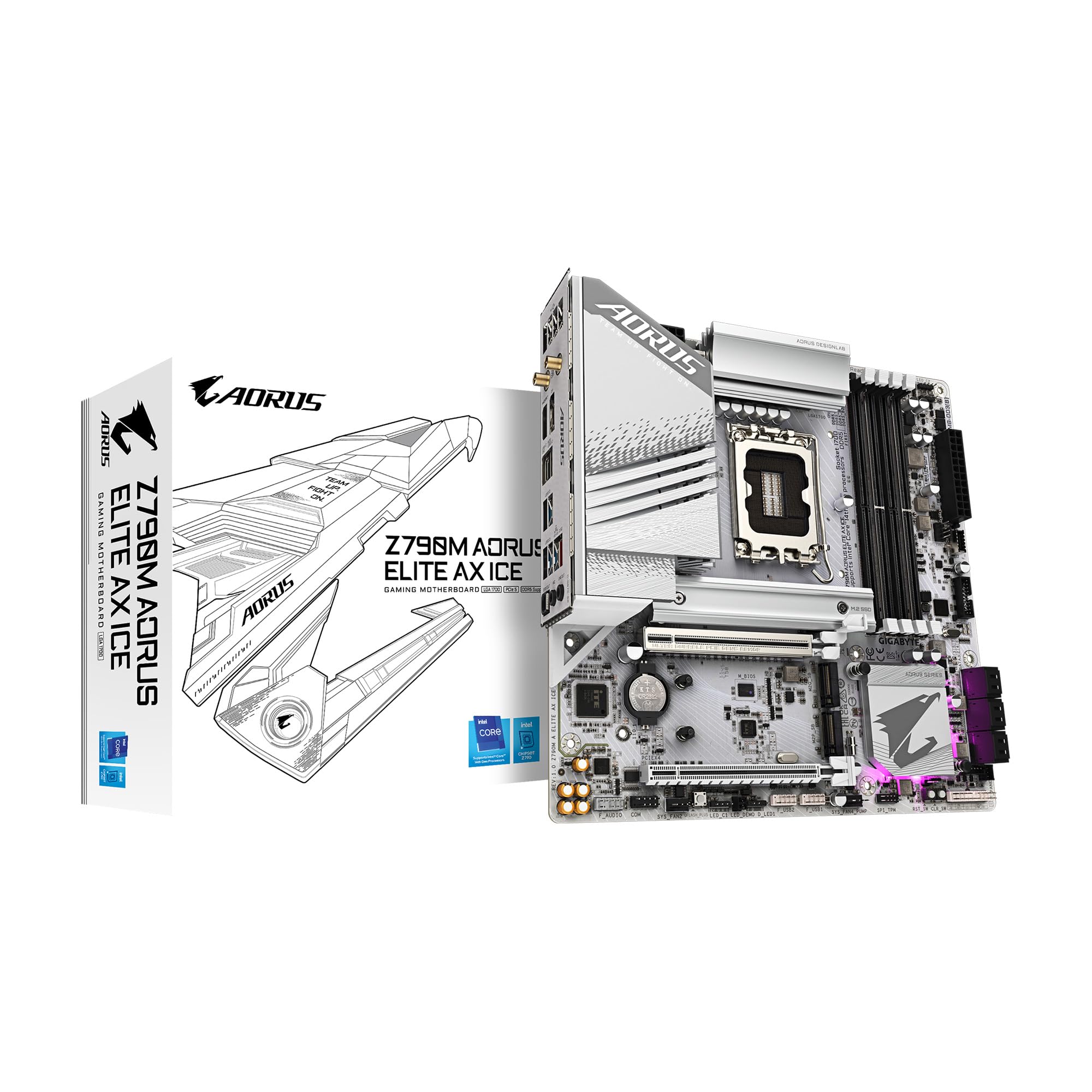 GIGABYTE Z790M AORUS Elite AX ICE LGA 1700 Intel Z790 M-ATX