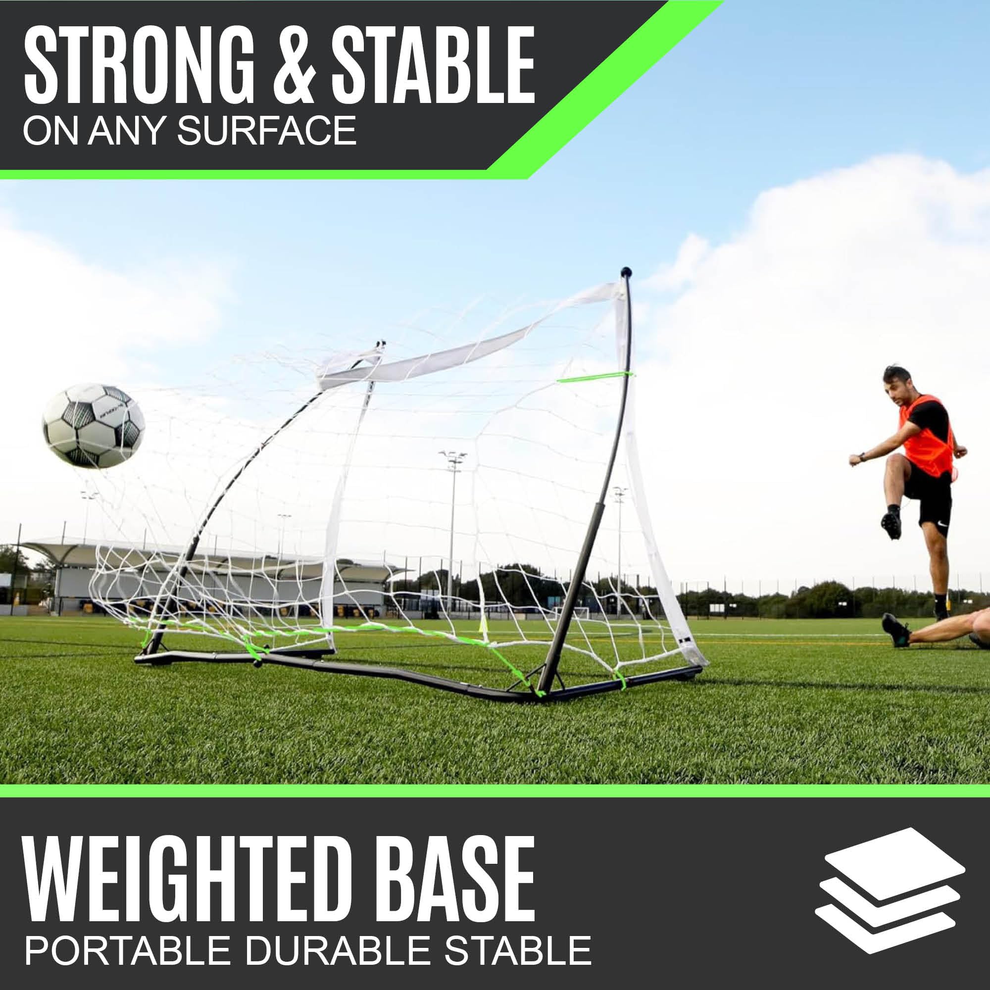 Amazon | QUICKPLAY Kickster Elite 6 x 4フィート ポータブルサッカー