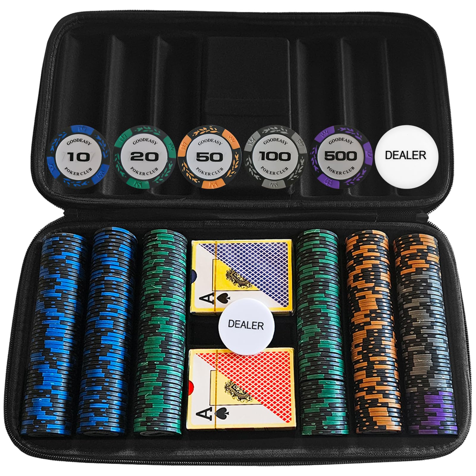 Amazon | GOODEASY ポーカーチップ 300枚 ポーカーセット クレイチップ