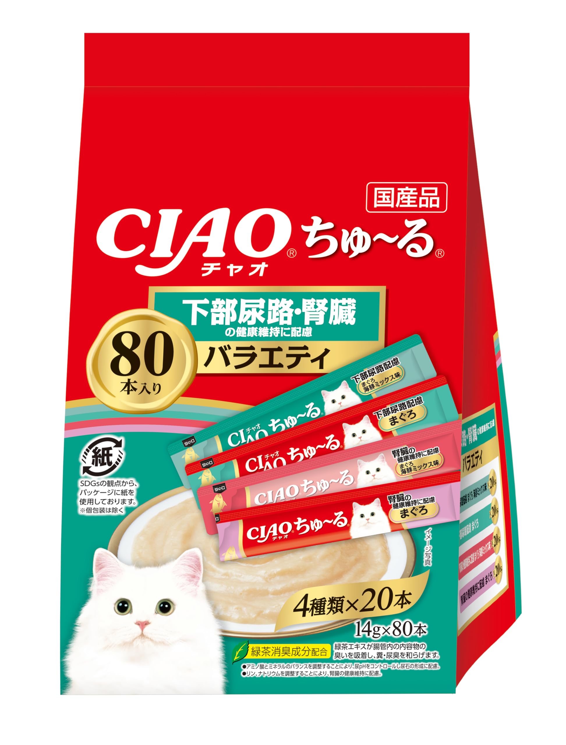 Amazon.co.jp: チャオ (CIAO) ちゅ~る 下部尿路・腎臓の健康維持に配慮