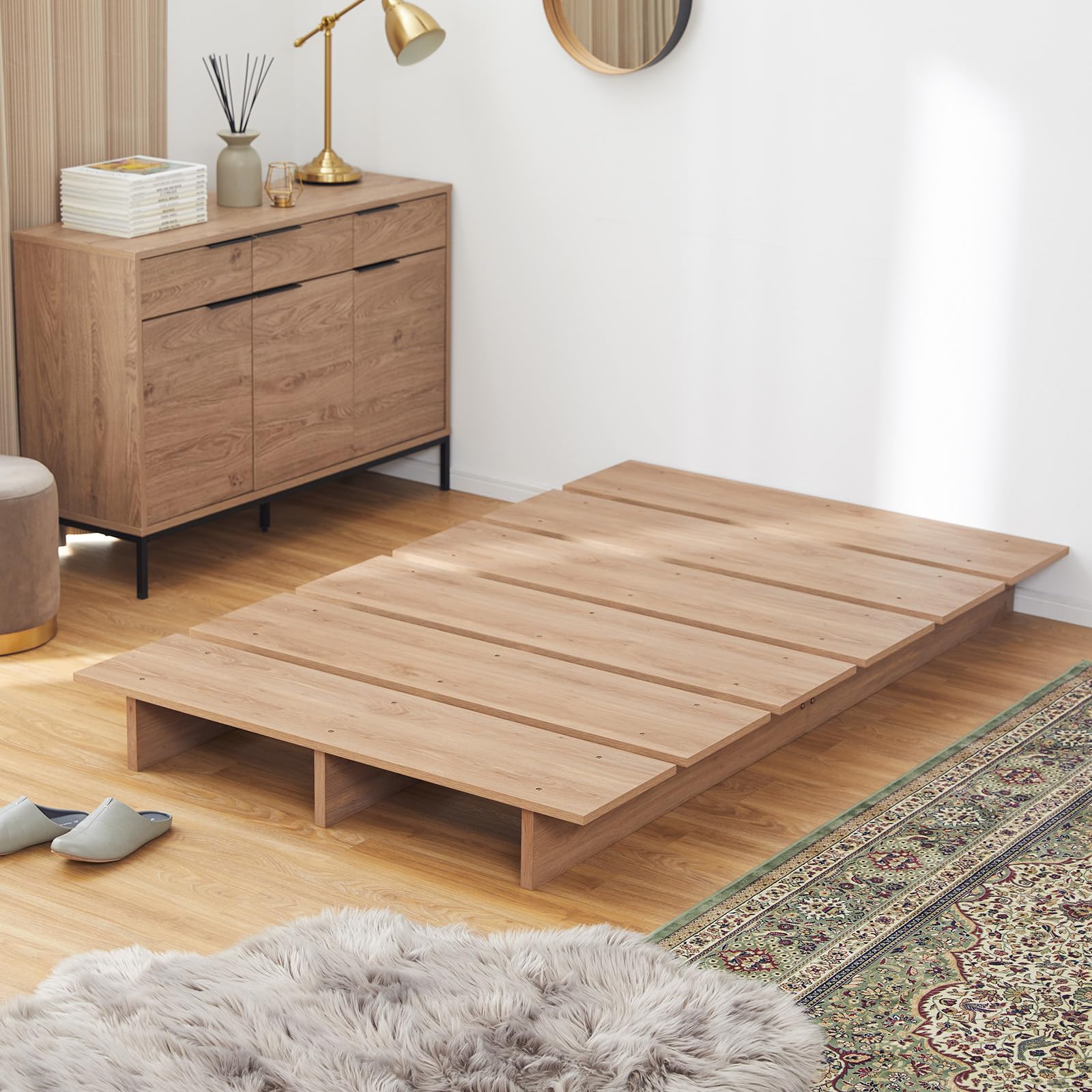 Amazon｜LOWYA ロウヤ ベッド ベッドフレーム ロータイプ ローベッド