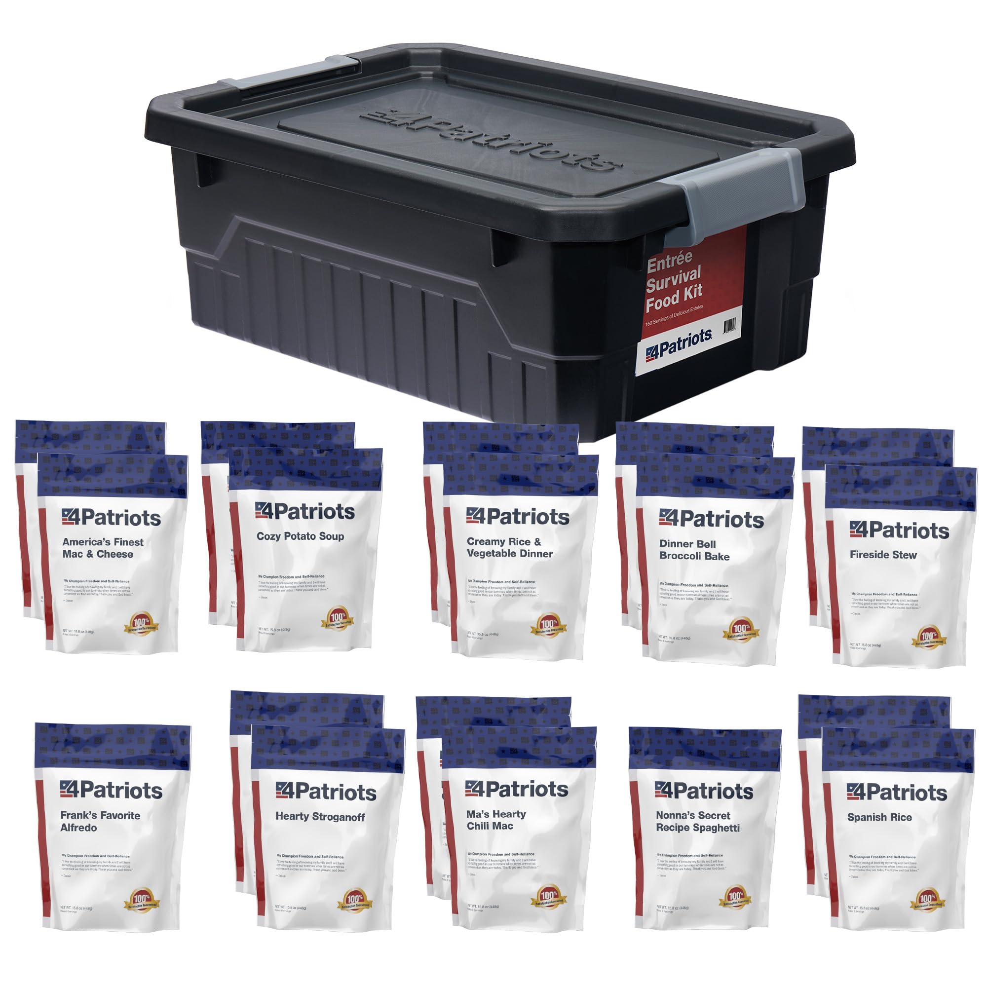 Amazon.com: 4Patriots Emergency Entree Food Kit – 128 Tasty Freeze