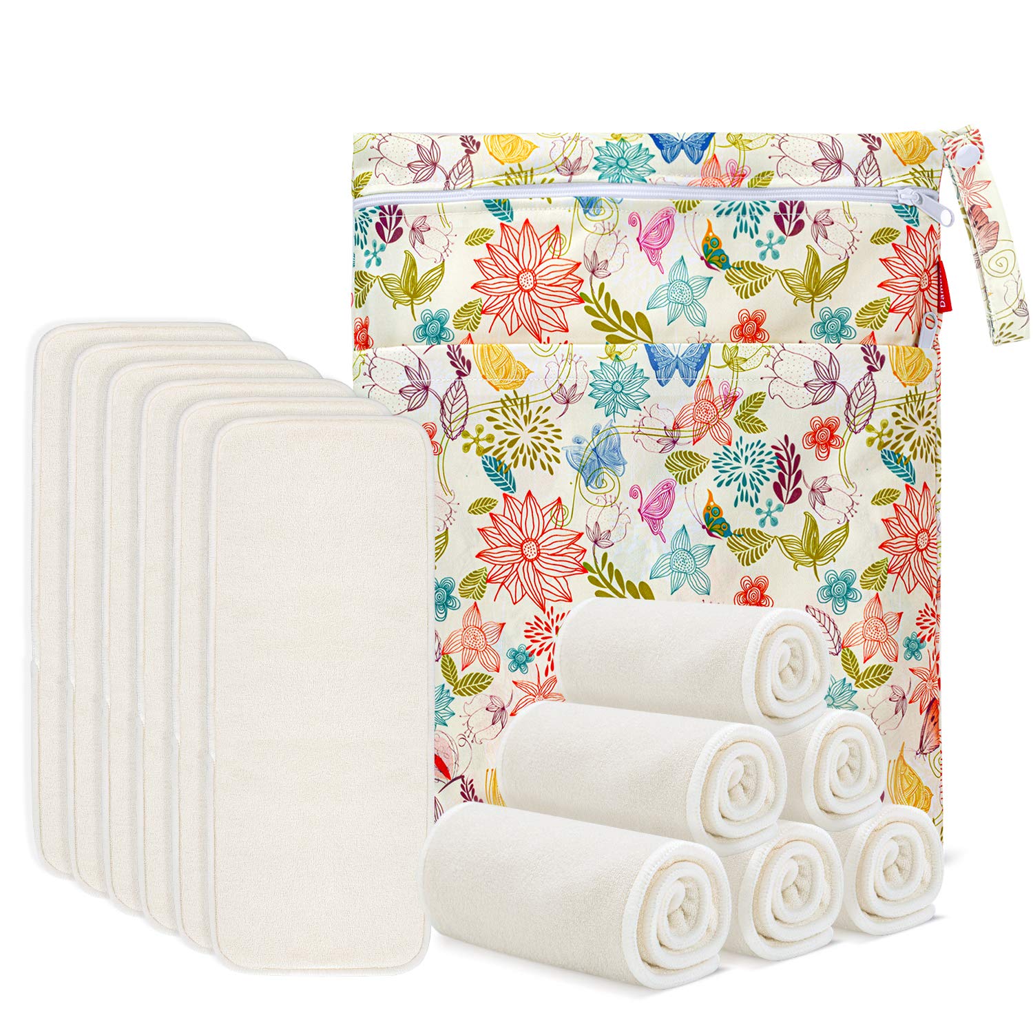 Amazon.co.jp: Damero 布おむつ 5層竹繊維構造 12枚入 吸水 通気性 再