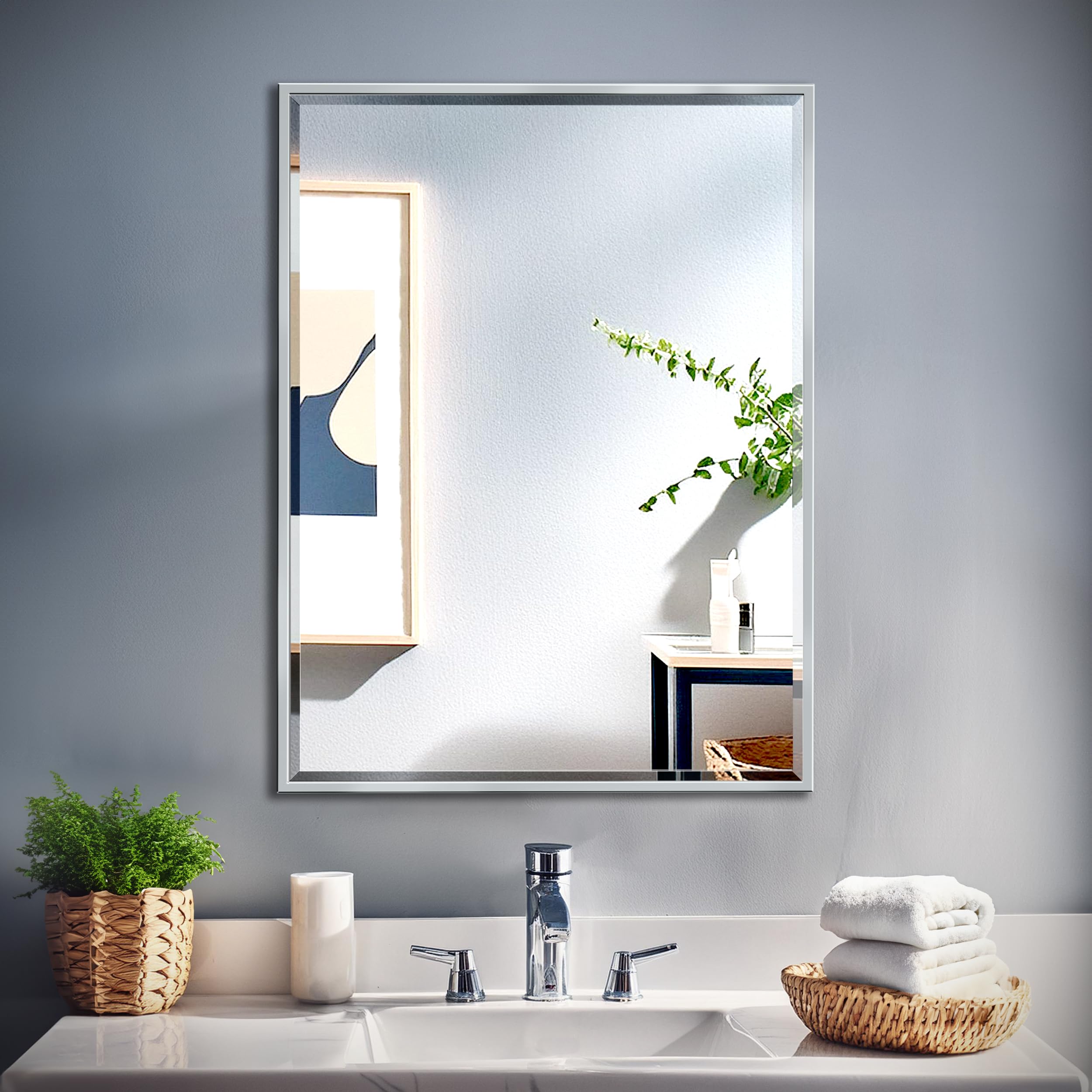 Amazon.com - Gatco 1822 Bathroom Wall Mirror, 33
