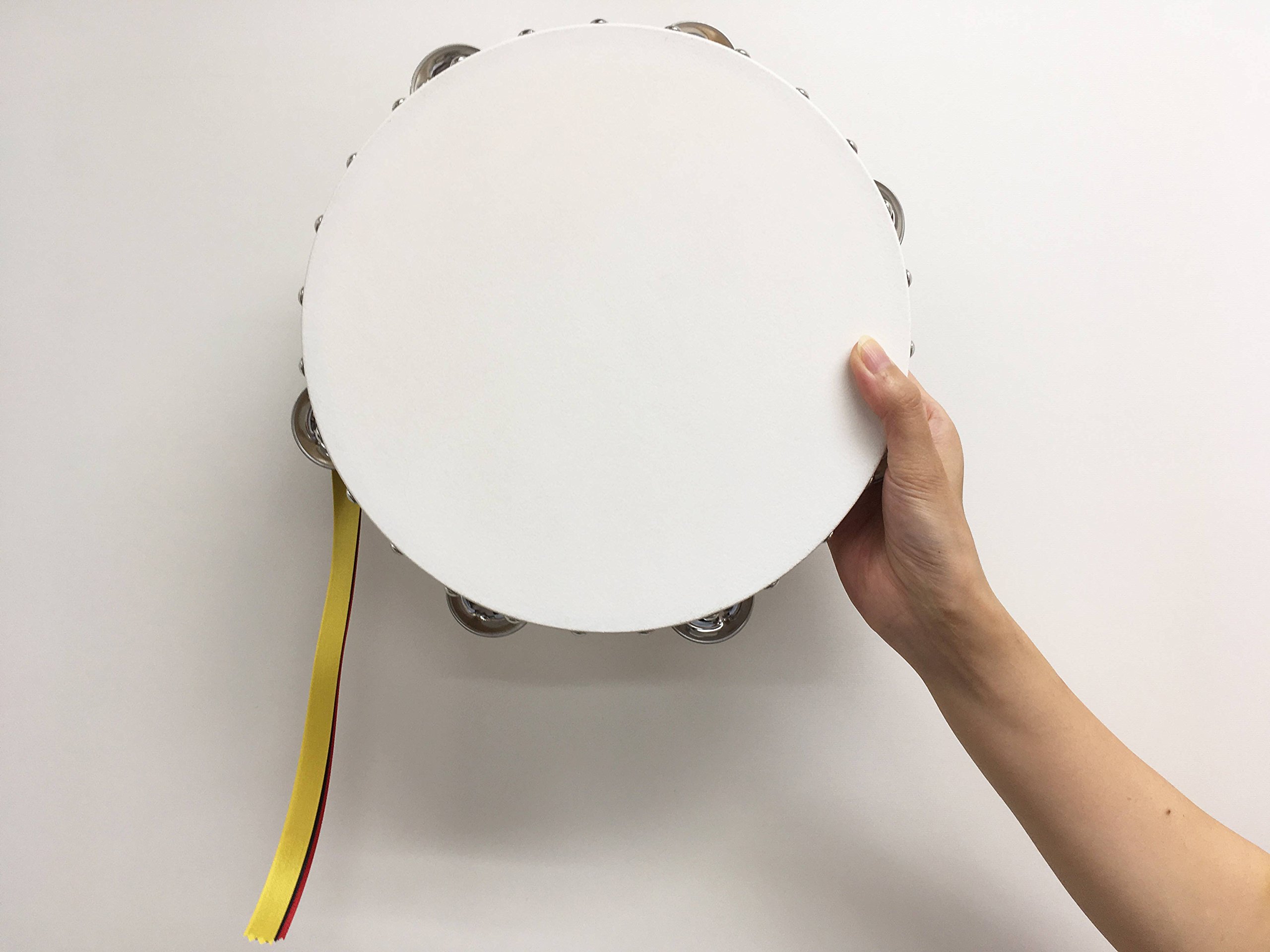 Amazon.co.jp: 野上木工 ヤマヨ タンバリン 24cm クリア（木目・白枠