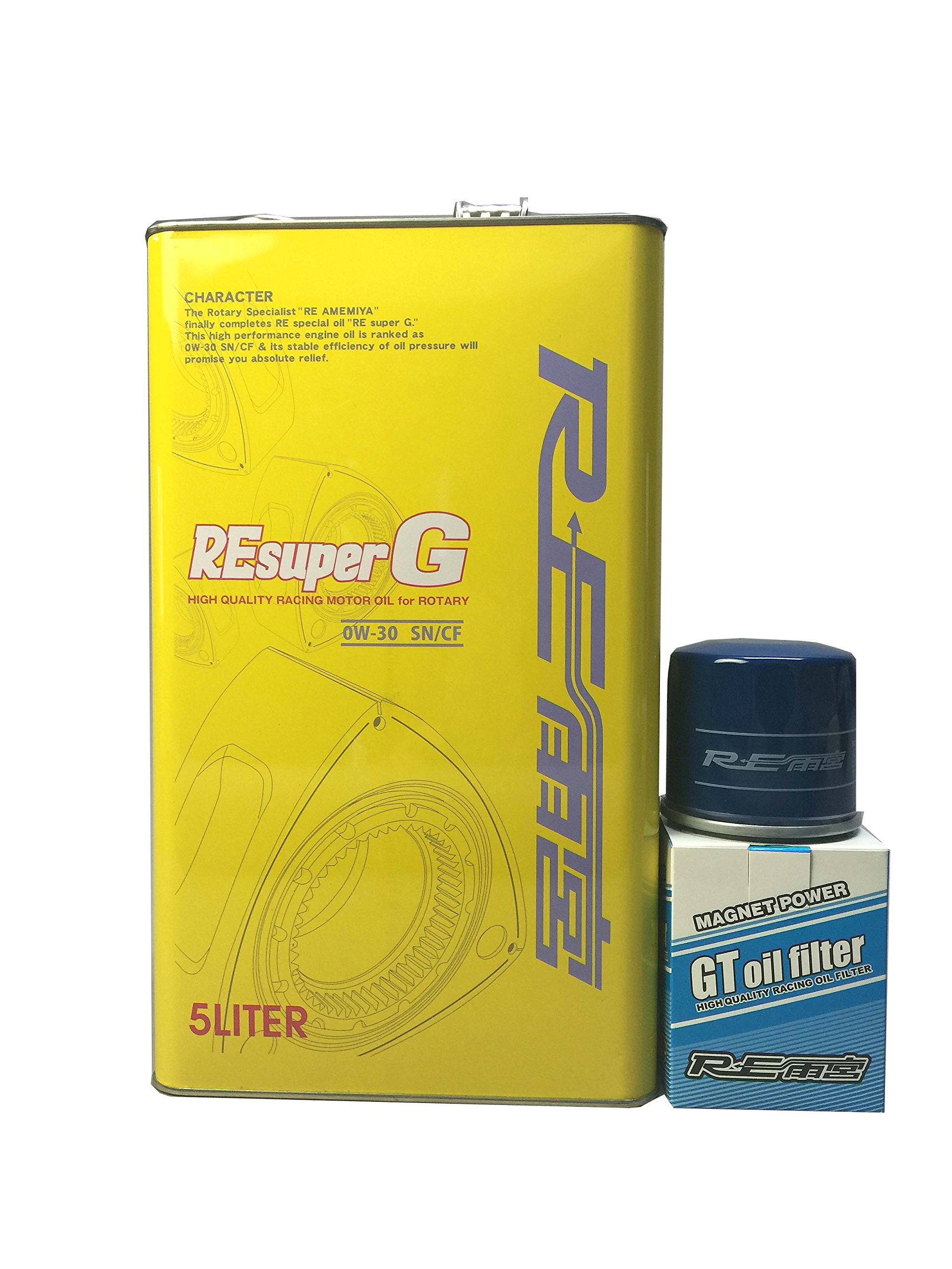 Amazon | RE雨宮 REスーパーG エンジンオイル 0W-30 SN/CF 5L 1缶+GT