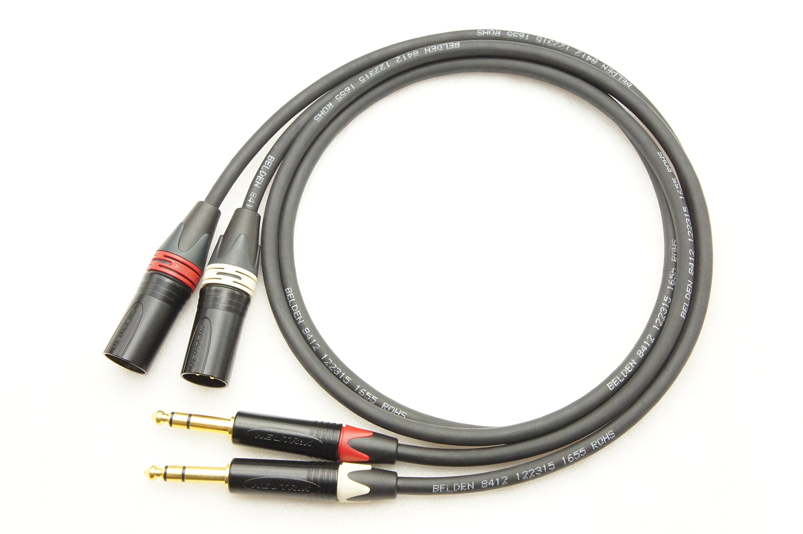 Amazon.co.jp: BELDEN 8412 TRS(ステレオフォン)→XLR(オス) 2本ペア