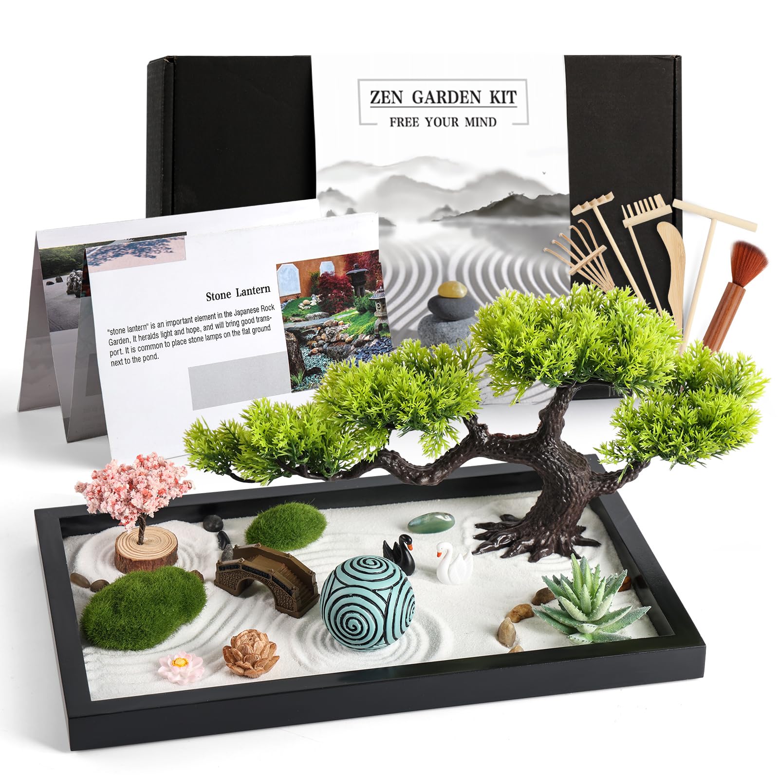 Amazon.com: Zen Garden Kit for Desk Decor - Premium Beautiful