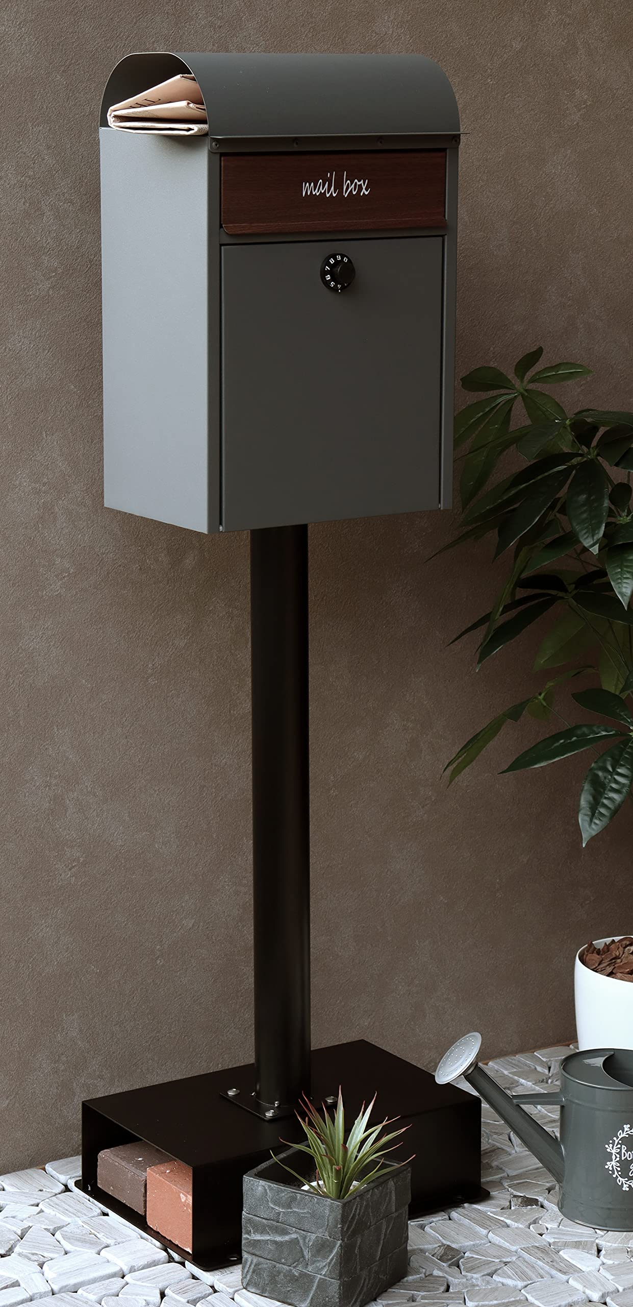 Amazon.co.jp: MOJYU スタンドポスト Gilda グレー SDM-013 ポスト