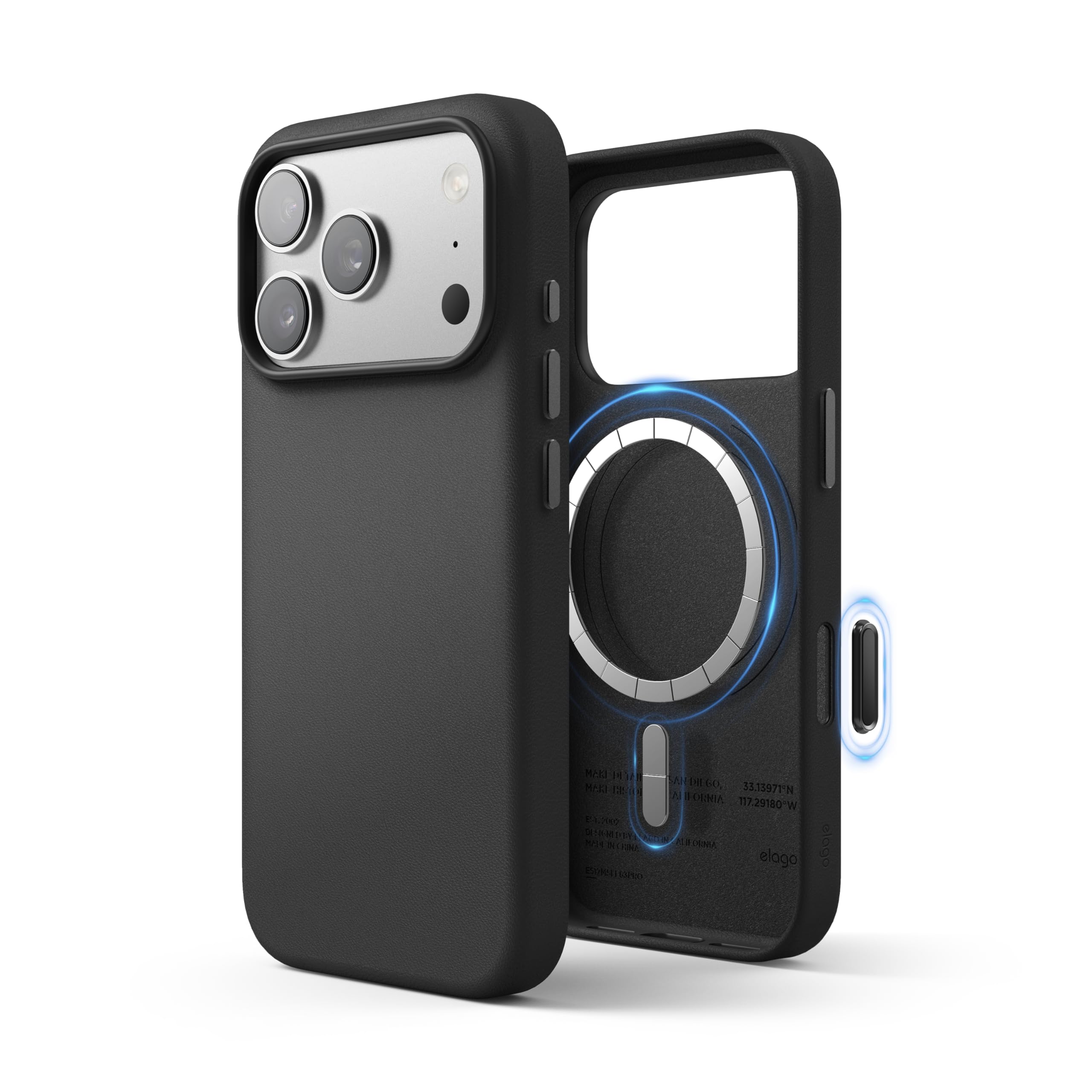 Amazon | 【elago】 iPhone 17 Pro 対応 ケース MagSafe 対応 合成 皮