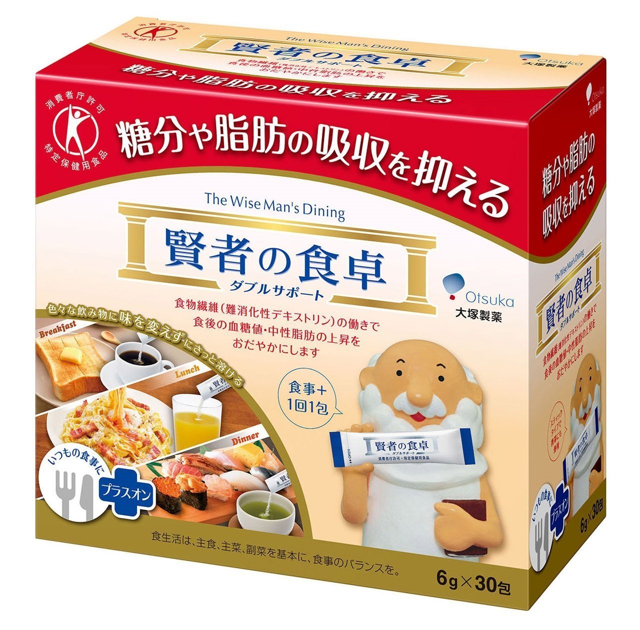 Amazon | 6箱セット トクホ 賢者の食卓 ダブルサポート 6g×30包 大塚