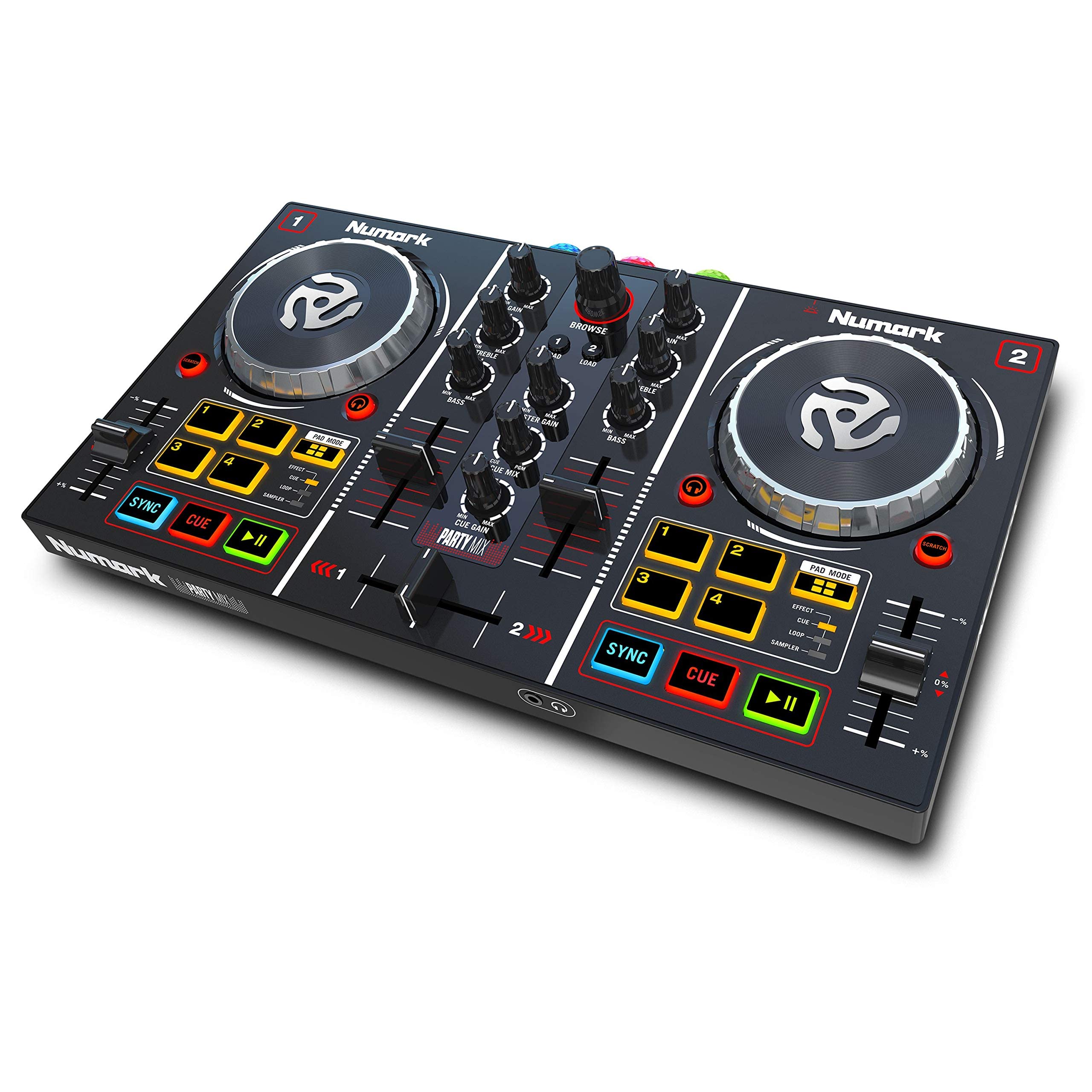 Numark Party Mix | DJ Controller with Built-in Audio Interface and