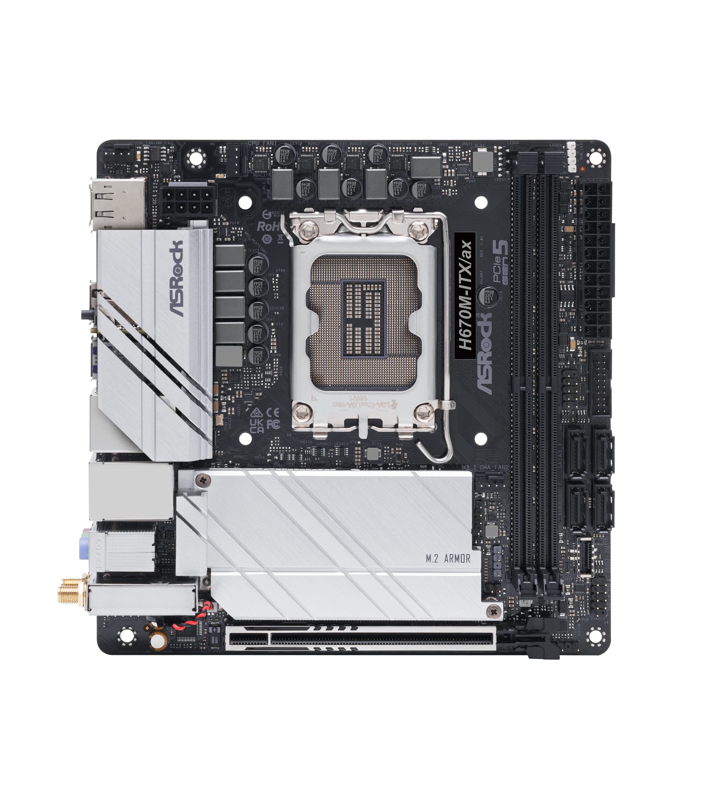 Amazon | ASRock マザーボード H670M-ITX/ax Intel H670 シリーズ 第12